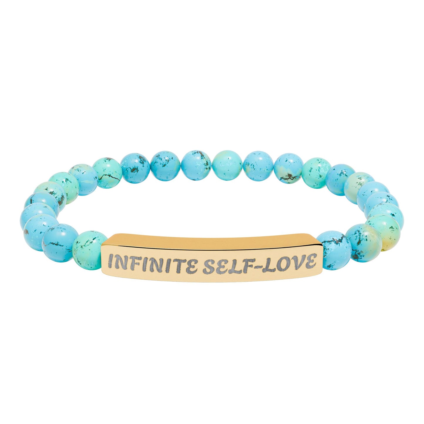 Natural Stone Stretch Bar Bracelet