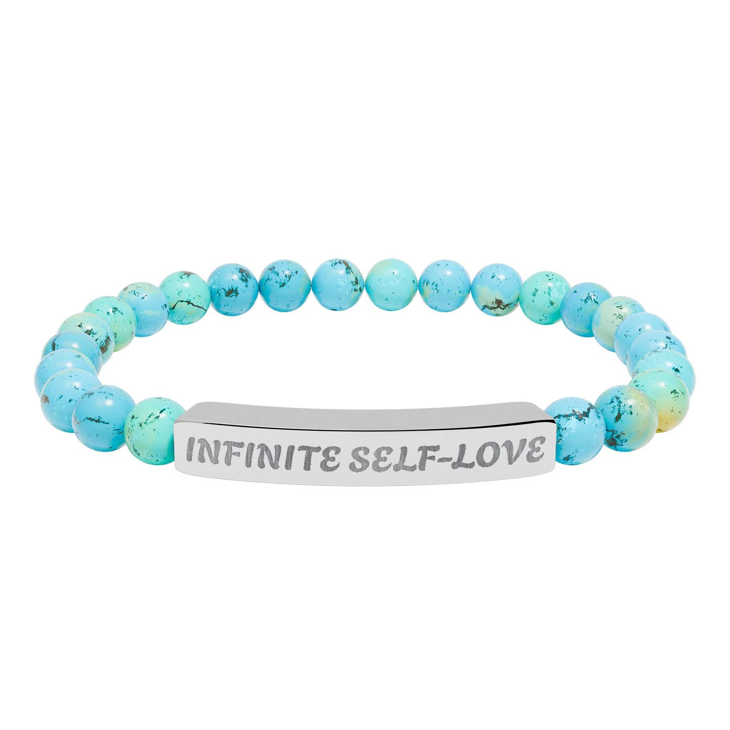Natural Stone Stretch Bar Bracelet