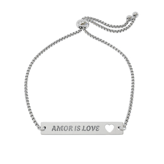 Heart Cutout Bar Bracelet.