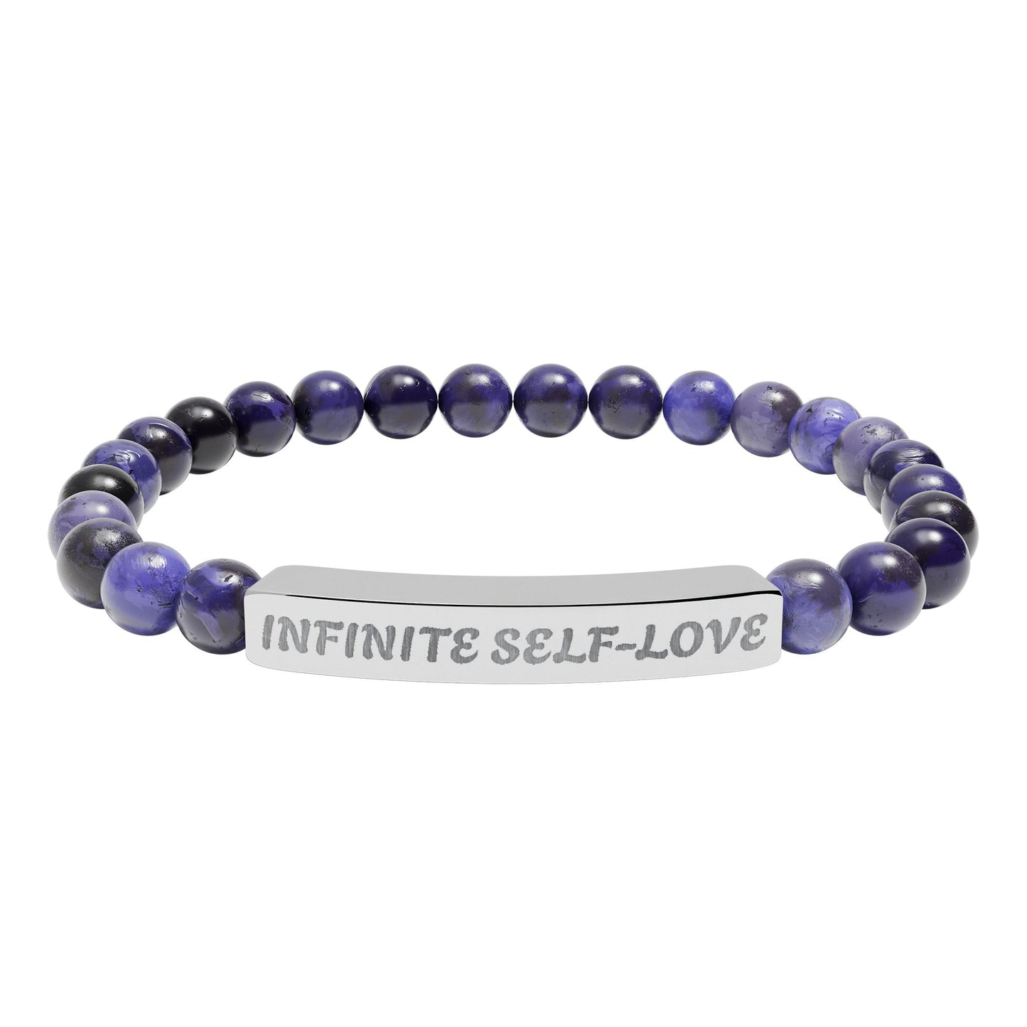 Natural Stone Stretch Bar Bracelet