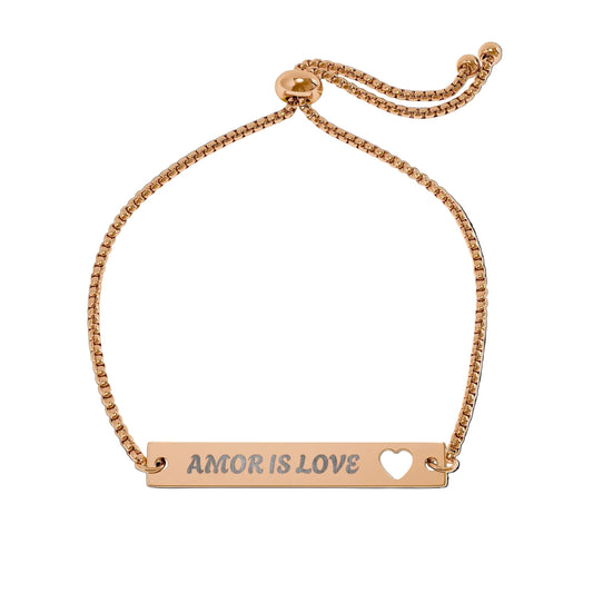 Heart Cutout Bar Bracelet.
